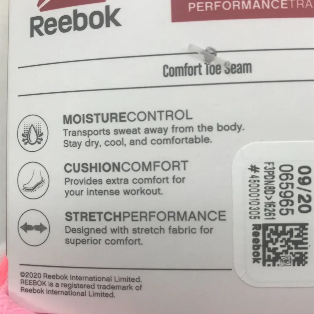6 Pack Reebok Girl's Low Cut Socks Assorted Colors Size Small Shoe 4-8 New